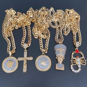14K Gold Filled Miami Cuban Set Chain+Pendant